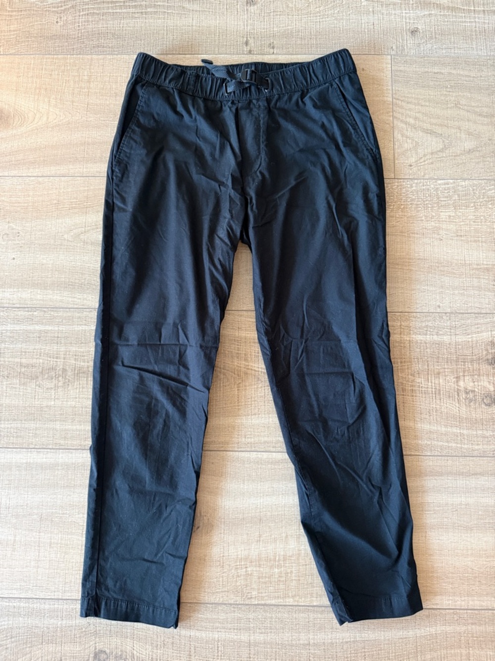 Men's Mango Black Casual Drawcord Pants